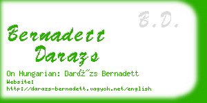 bernadett darazs business card